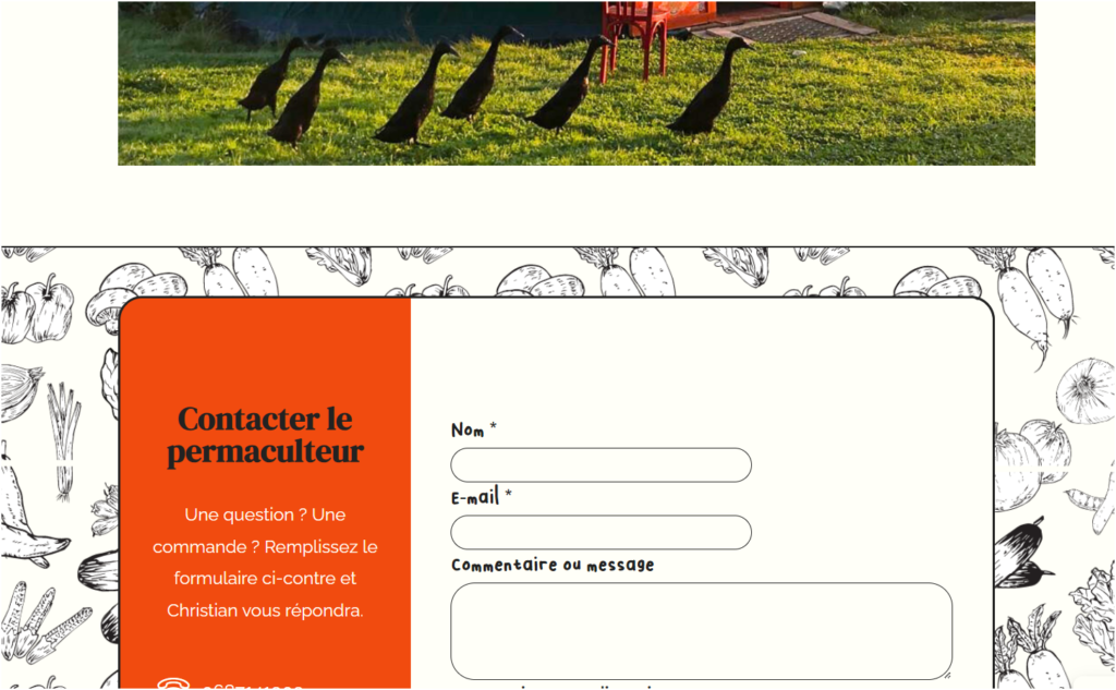 création du site web pour un permaculteur en Alsace